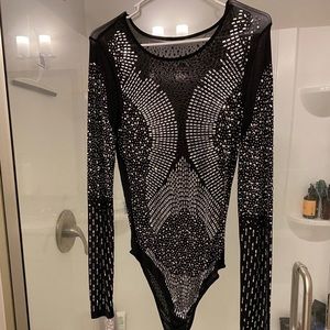AKIRA Rhinestone Bodysuit